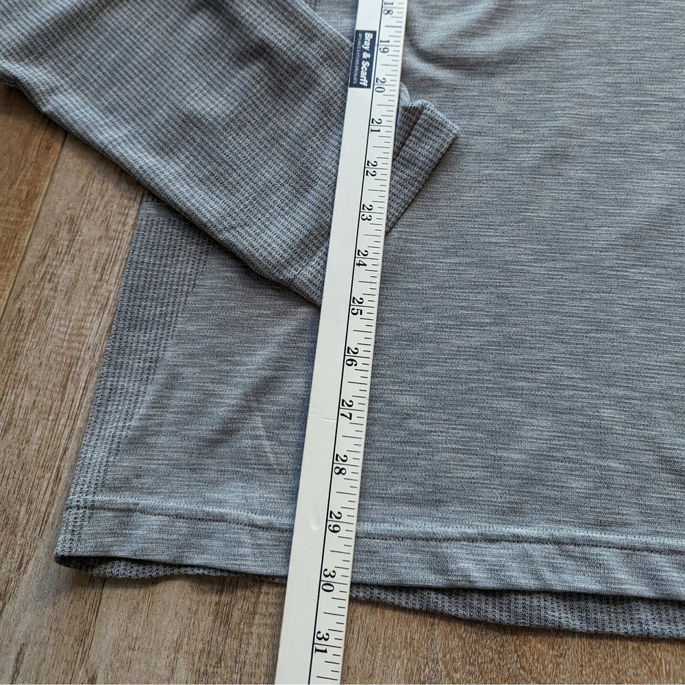 Under Armour Mens XXL Textured Gray 1/4 zip pullover long sleeve - Picture 7 of 7